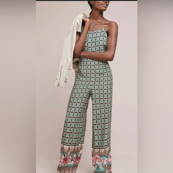 FARM Rio Geometric Patterned Jumpsuit - Picture 1 of 10